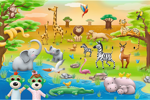 Trefl 24 Maxi - Babies with animals / KAZSTUDIO Babies and the Bear-2