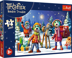 Trefl 24 Maxi - Trefliks are building a snowman / KAZSTUDIO SA The Treflik Family