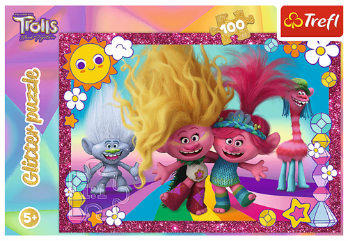 Trefl 100 Glitter - Shiny Trolls / Universal Trolls 3 (2023)-3