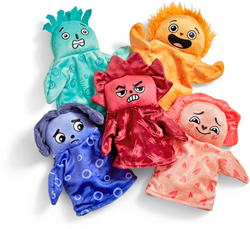 Learning Resources - Feelings Family™ Hand Puppets Loved, Nervous, Frustrated, Lonely, and Excited