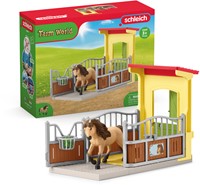 Schleich Farm World Ponystal met IJslanderhengst-2