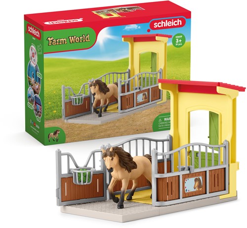 Schleich Farm World Ponystal met IJslanderhengst-2