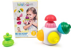 Lalaboom - Mini kubus met educatieve kralen (9 st)