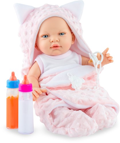 Marina Pau - Pop Recien Nacido Bath Time Pink Estuche - 45cm