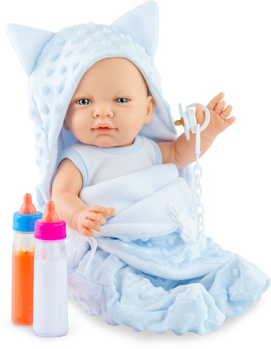Marina Pau - Pop Recien Nacido Bath Time Blue Estuche - 45cm