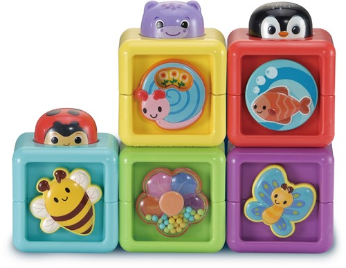 Vtech - Stapel & Ontdek Blokkenset / Cubes animaux surprises-2