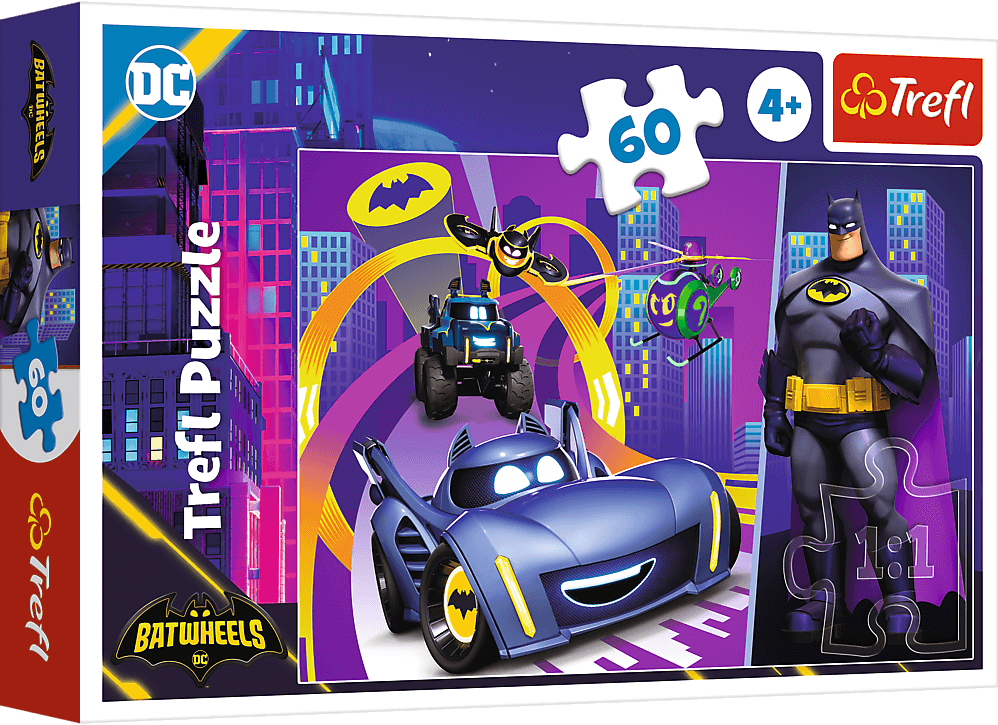 Trefl 60 - Batman and his vehicles / Warner Batwheels OKU