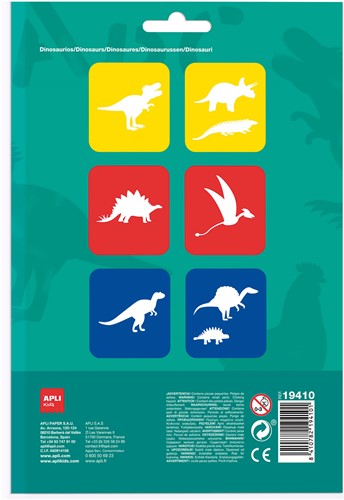 APLI - Dinosaurus Stencils 6 Stuks-2