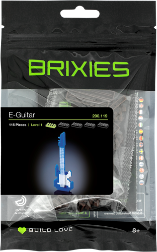 BRIXIES Elektrische gitaar blauw - 140 st-3