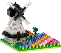 BRIXIES Windmolen met tulpen - 490 st