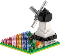 BRIXIES Windmolen met tulpen - 490 st-2