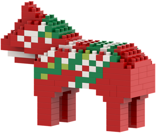 BRIXIES Dalahäst - 175 st-2