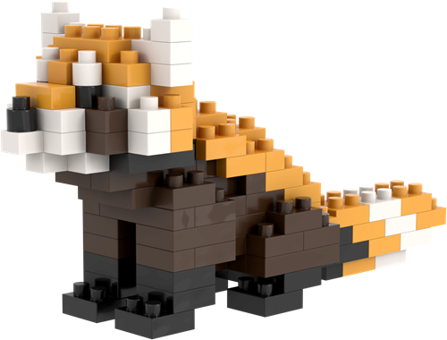 BRIXIES Rode Panda - 123 st