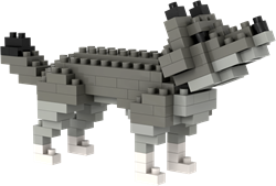 BRIXIES Wolf grijs - 120 st