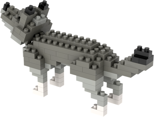 BRIXIES Wolf grijs - 120 st-2