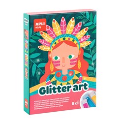 APLI - Glitter Art (4 kaarten, 8 glitterkleuren)