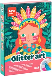 APLI - Glitter Art (4 kaarten, 8 glitterkleuren)