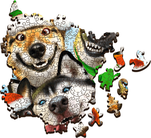 Trefl 500+1WP - Festive Dogs-3
