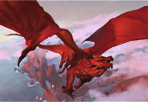 Trefl 500+1WP - Ancient Red Dragon / Hasbro Dungeons&Dragons-2