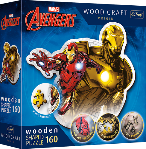 Trefl 160 Wooden Shaped Puzzles - Brave Iron Man / Disney Marvel Heroes FSC Mix 70%"