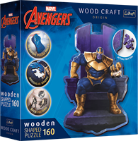 Trefl 160 Wooden Shaped Puzzles - Thanos on Throne / Disney Marvel Heroes FSC Mix 70%