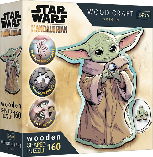 Trefl 160 Wooden Shaped Puzzles - Grogu / Lucasfilm Star Wars The Mandalorian FSC Mix 70%