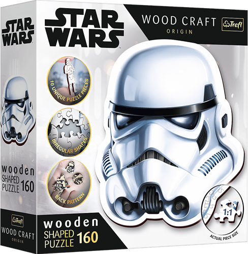 Trefl 160 Wooden Shaped Puzzles - Stormtrooper's helmet / Lucasfilm Star Wars FSC Mix 70%"