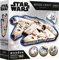 Trefl 160 Wooden Shaped Puzzles - Millennium Falcon / Lucasfilm Star Wars FSC Mix 70%
