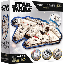 Trefl 160 Wooden Shaped Puzzles - Millennium Falcon / Lucasfilm Star Wars FSC Mix 70%