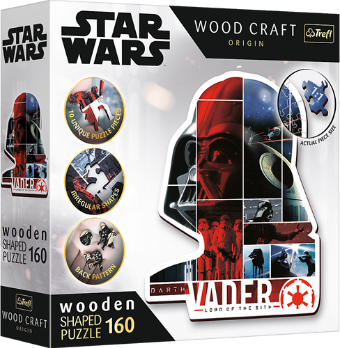 Trefl 160 Wooden Shaped Puzzles - Darth Vader / Lucasfilm Star Wars FSC Mix 70%