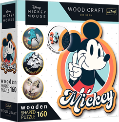 Trefl 160 Wooden Shaped Puzzles - Retro Mickey Mouse / Disney Mickey Mouse and Friends FSC Mix 70%