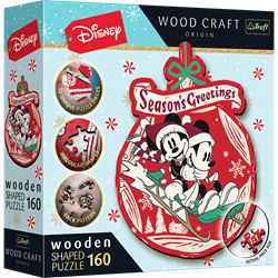 Trefl 160 Wooden Shaped Puzzles - Mickey and Minni's Christmas Adventure / Disney Mickey Mouse and Friends FSC Mix 70%