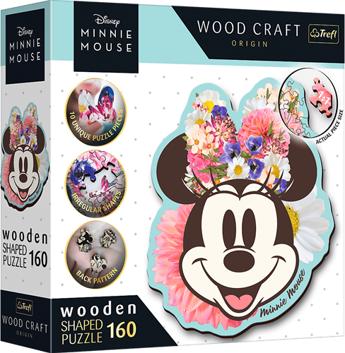 Trefl 160 Wooden Shaped Puzzles - Stylish Minnie Mouse / Disney Mickey Mouse and Friends_FSC Mix 70%"