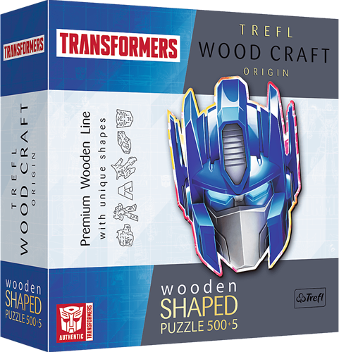Trefl 500+5 Wooden Shaped Puzzles - Autobot: Optimus Prime / Hasbro Transformers_FSC Mix 70%"