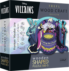 Trefl 500+5 Wooden Shaped Puzzles - Dating the Villains / Disney Villains_FSC Mix 70%