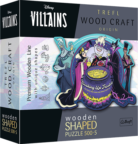 Trefl 500+5 Wooden Shaped Puzzles - Dating the Villains / Disney Villains_FSC Mix 70%"