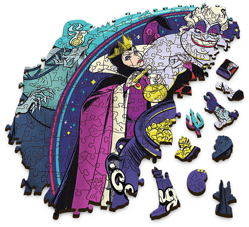 Trefl 500+5 Wooden Shaped Puzzles - Dating the Villains / Disney Villains_FSC Mix 70%-3
