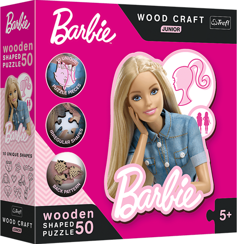Trefl Wood Craft Junior - Beautiful Barbie / Mattel, Barbie_FSC Mix 70%"