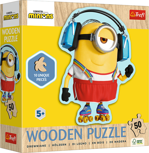 Trefl 50 Wooden Contour Puzzle - Crazy Minnion / Universal Despicable Me 4_FSC Mix 70%