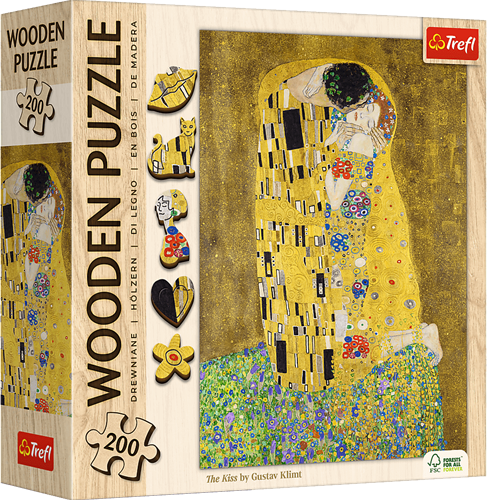 Trefl 200 Wooden Puzzles - The Kiss - Gustav Klimt_FSC Mix 70%