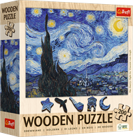 Trefl 200 Wooden Puzzles - The Starry Night - Vincent van Gogh_FSC Mix 70%