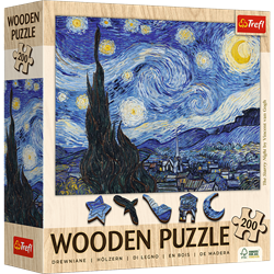 Trefl 200 Wooden Puzzles - The Starry Night - Vincent van Gogh_FSC Mix 70%