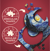Trefl 200 Wooden Puzzles - The Starry Night - Vincent van Gogh_FSC Mix 70%-3