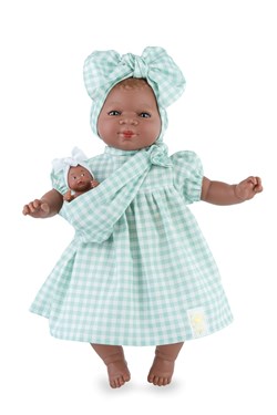 Marina Pau - Pop Maria Con Bebe Vichy Menta Estuche - 45cm