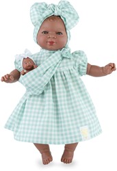 Marina Pau - Pop Maria Con Bebe Vichy Menta Estuche - 45cm