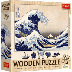 Trefl 200 Wooden Puzzles - The Great Wave of Kanagawa - Hokusai Katsushika_FSC Mix 70%