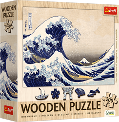 Trefl 200 Wooden Puzzles - The Great Wave of Kanagawa - Hokusai Katsushika_FSC Mix 70%