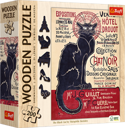 Trefl 200 Wooden Puzzles - The Black Cat - Theophile Alexandre Steinlen_FSC Mix 70%