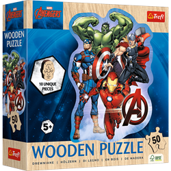 Trefl 50 Wooden Contour Puzzle - Avenger's adventures / Disney Marvel The Avengers_FSC Mix 70%
