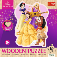 Trefl 50 Wooden Contour Puzzle - Lovely Princesses / Disney Princess_FSC Mix 70%-3